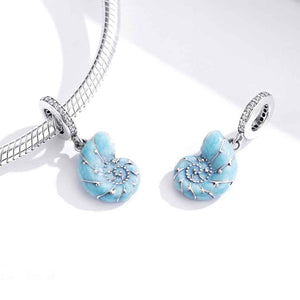 blue nautilus bracelet charm for women girls