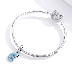 blue nautilus bracelet charm for women girls