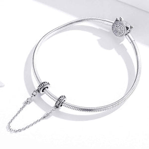 charm safety chain silver