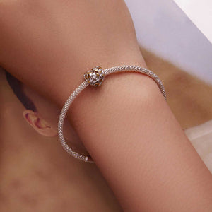 gold silver heart charm for bracelets