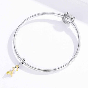 silver and gold fish charm pandora