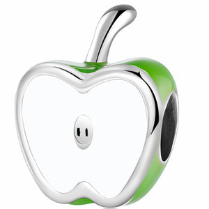 frenelle jewellery charm bracelet green apple silver