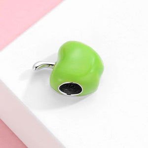 frenelle jewellery charm bracelet green apple silver