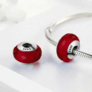 frenelle jewellery charm bead red murano