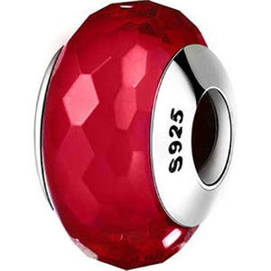 frenelle jewellery charm bead red murano