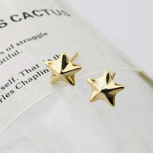 gold star stud earrings for women girls