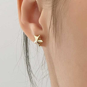 silver star stud earrings for women girls