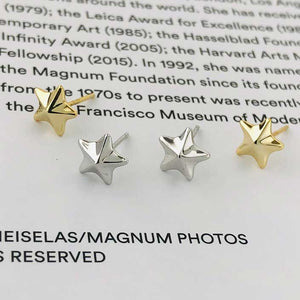 silver star stud earrings for women girls