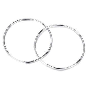 Silver hoop earrings