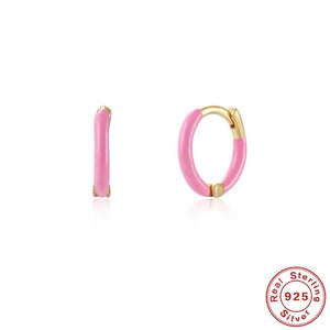 pink gold hoop earrings jewellery for women