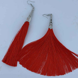 silk tassel earrings for women