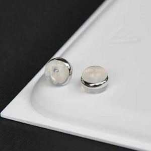 silicone hamburger earring backs frenelle