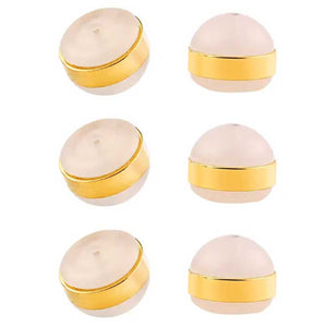 3 pairs gold hamburger earring backs