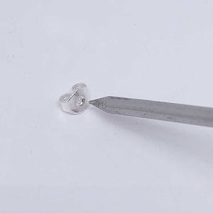 silver 10mm butterfly earring backs