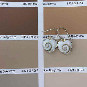 silver earrings shiva shell