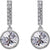 silver drop crystal earrings bridal women
