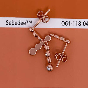 rose gold crystal dangle earrings