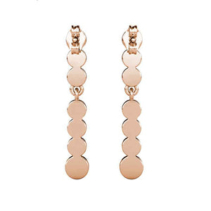 rose gold crystal dangle earrings