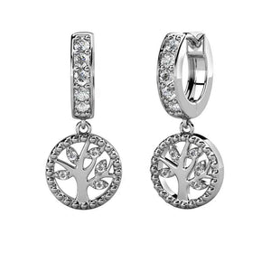 tree of life silver huggie jewellery earrings nz