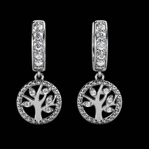 tree of life silver huggie jewellery earrings nz