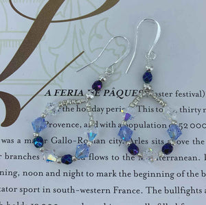 jewellery earrings silver blue