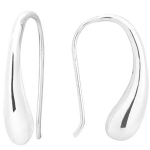 silver teardrop earring for women