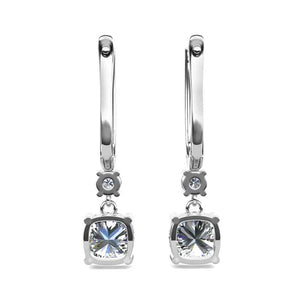 silver moissanite bridal drop earrings nz