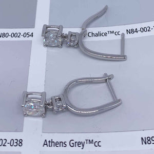 925 Sterling Silver Drop Moissanite Earrings "Cara"