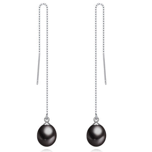 frenelle jewellery earrings threaders pearl silver