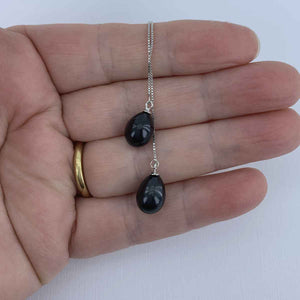 frenelle jewellery earrings threaders pearl silver