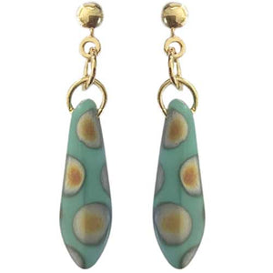 green gold stud drop earrings jewellery nz