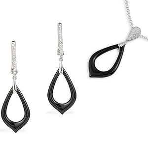 black silver jewellery set for women