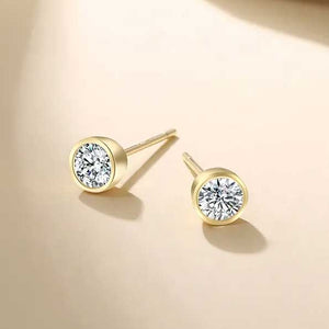 gold crystal stud earrings jewellery gift nz