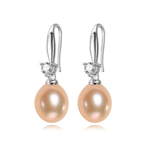 frenelle jewellery earrings pearls peach silver
