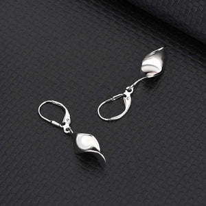 silver twist leverback earrings jewellery