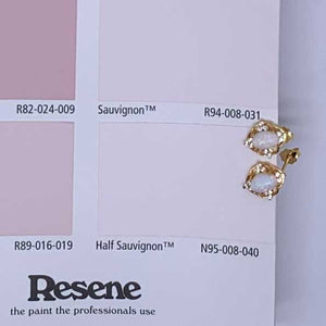 gold opal stud earrings jewellery woman nz