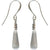 grey drop silver earrings