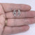 feather cubic zirconia stud earrings silver