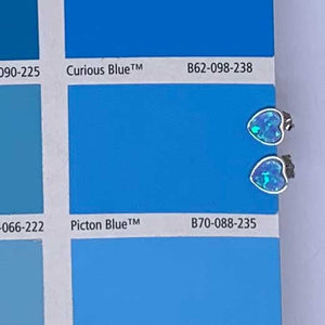 heart opal stud earrings jewellery