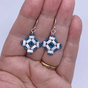 silver drop earrings frenelle