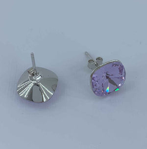 silver crystal stud earrings gifts for women