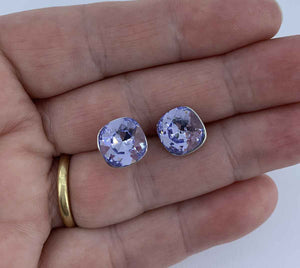 silver crystal stud earrings gifts for women