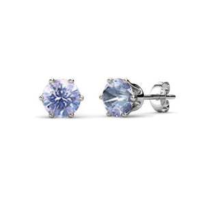 silver stud earrings alexandrite