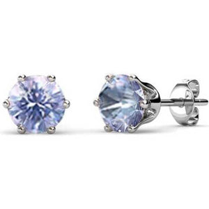 silver stud earrings alexandrite