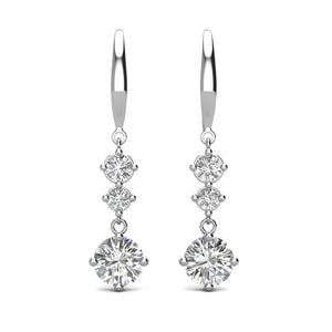 bridal crystal drop earrings auckland