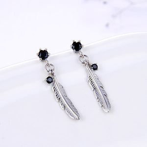 feather silver earring jewellery