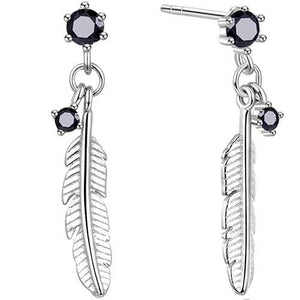 feather silver earring jewellery