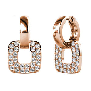 rose gold huggie earrings crystal for women