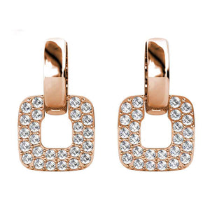 rose gold huggie earrings crystal for women