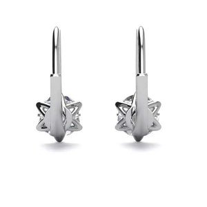 moissanite leverback earrings silver bridal evening